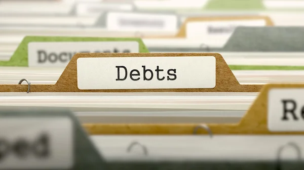 Debts - Folder Name in Directory. — 스톡 사진