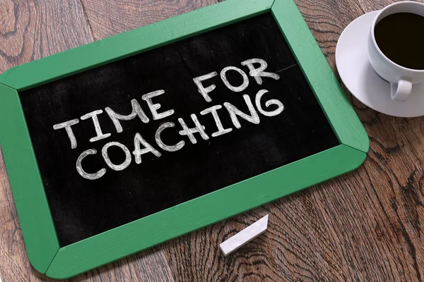 Handwritten Time for Coaching on a Chalkboard. — Stock Photo, Image