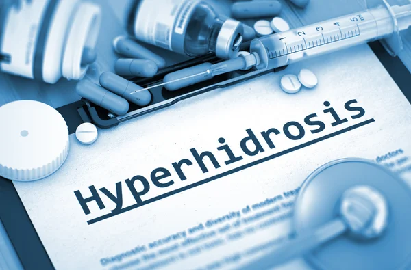 Hyperhidrosis diagnózis. Egészségügyi koncepció. — Stock Fotó