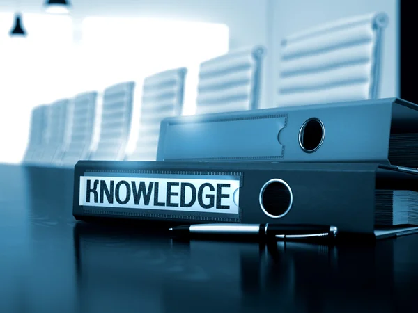 Knowledge on File Folder. Blurred Image. — Stock Photo, Image