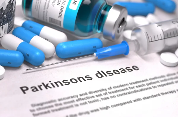 Diagnóstico Enfermedad de Parkinsons. Concepto médico. Renderizado 3D . — Foto de Stock