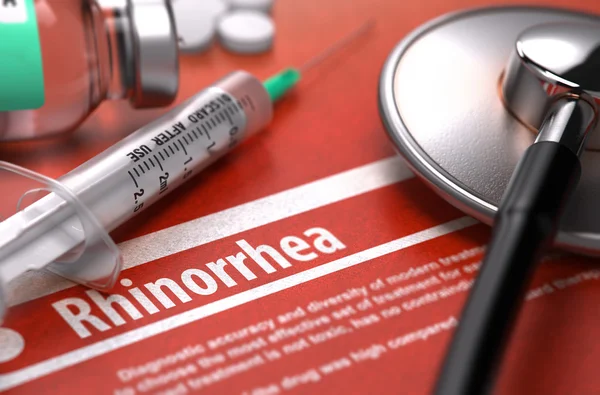 Rhinorrhea - Basılı Tanı. Tıbbi Konsept. — Stok fotoğraf