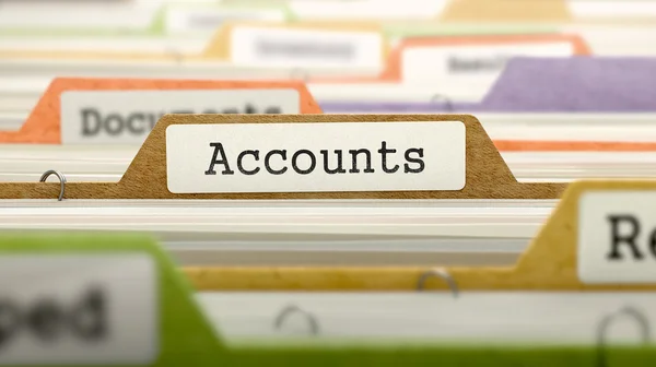 Accounts concept op folder register. — Stockfoto