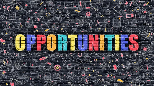 Opportunities Concept with Doodle Design Icons. — Stock Photo, Image
