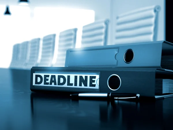 Deadline on Office Binder. Blurred Image. — Stock Photo, Image