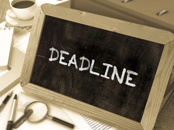 Deadline Handwritten by White Chalk on a Blackboard. — Stock Photo, Image