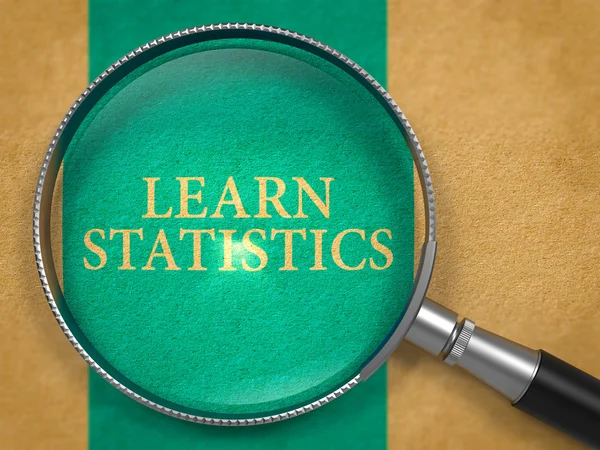 Learn Statistics through Magnifying Glass. — Stock Photo, Image