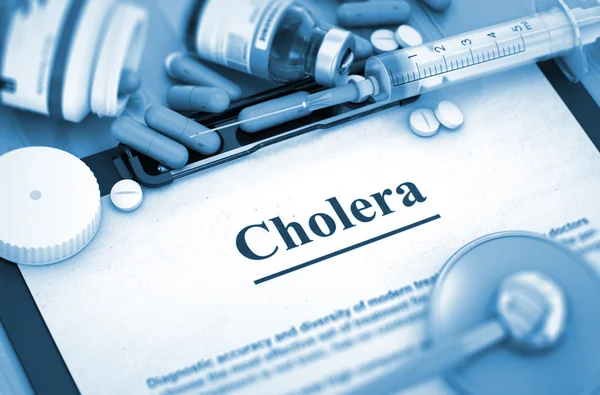 Diagnóstico del cólera. Concepto médico . — Foto de Stock
