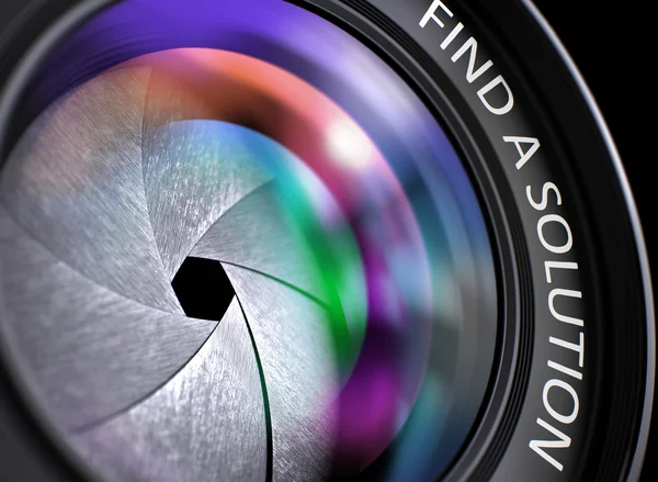 Trova un concetto di soluzione su Photo Lens . — Foto Stock