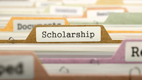 Folder in Catalog Marked as Scholarship. — Stock Photo, Image