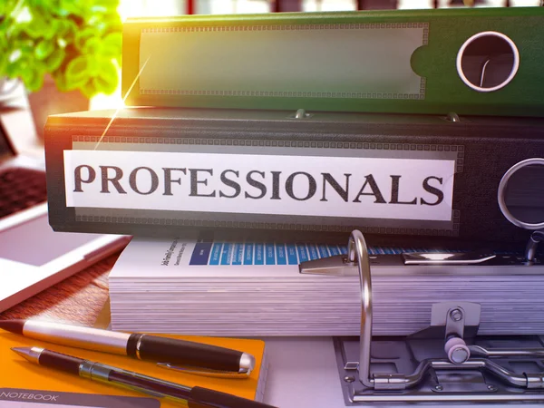 Professionals on Black Office Folder. Toned Image. — Stock Photo, Image