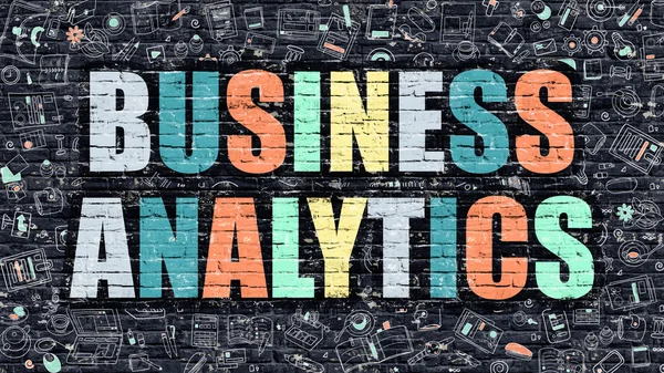 Business Analytics in Multicolore. Design Doodle . — Foto Stock