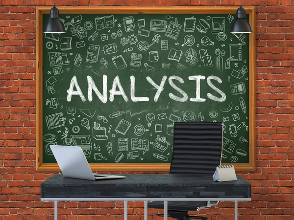 Hand Drawn Analysis on Office Chalkboard. — Stock Photo, Image