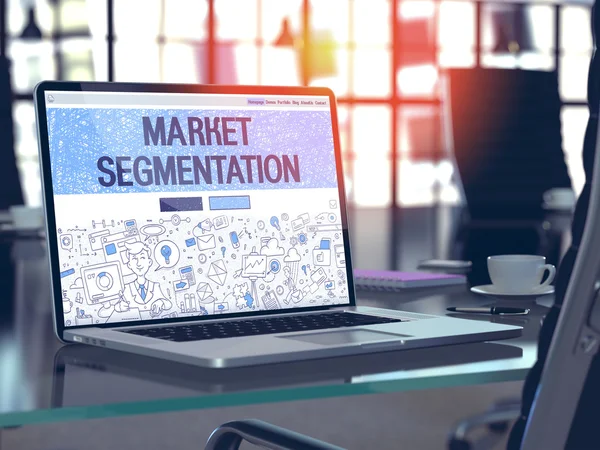 Concept de segmentation du marché sur écran d'ordinateur portable . — Photo