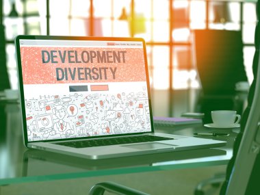 Development Diversity Concept on Laptop Screen.