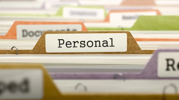 Personal on Business Folder in Catalog. — Stok fotoğraf