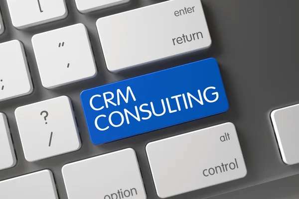 CRM Consulting CloseUp of Keyboard. — 图库照片