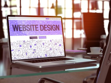 Web sitesi tasarım konsepti Laptop ekranında.