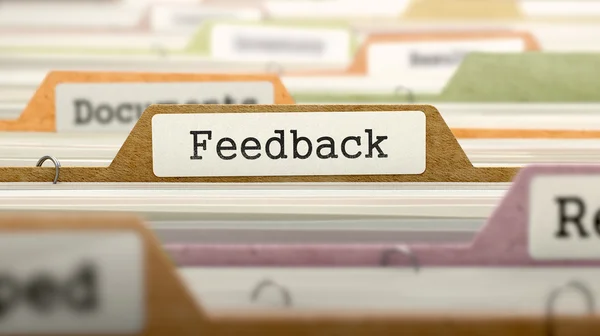 Feedback Concept on File Label. — Stock Photo, Image