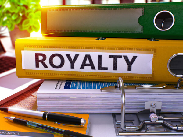 Yellow Ring Binder with Inscription Royalty.