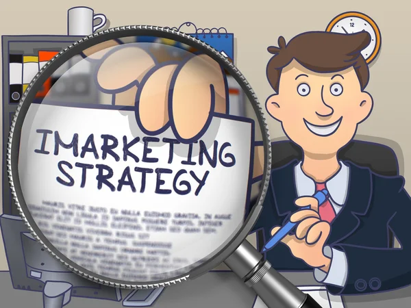 Estrategia de marketing a través de la lente. Concepto de Doodle . —  Fotos de Stock