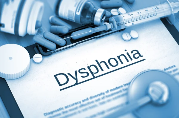 Diagnosis Dysphonia. Konsep Medis . — Stok Foto