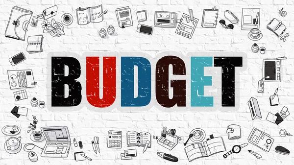 Budget i Multicolor. Doodle design. — Stockfoto