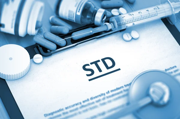 STD-diagnos. Medicinskt koncept. — Stockfoto
