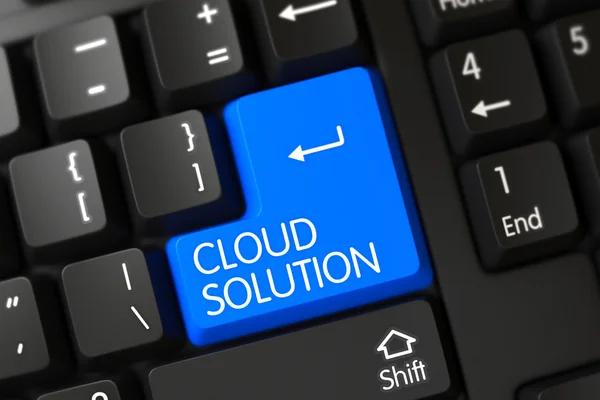 Cloud Solution Button. — Stock Photo, Image