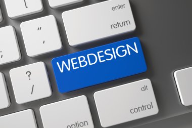 Webdesign - Klavye Mavi Düğme.