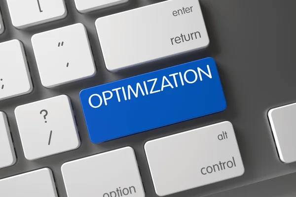 Mavi Düğmeli Klavye - Optimizasyon. — Stok fotoğraf