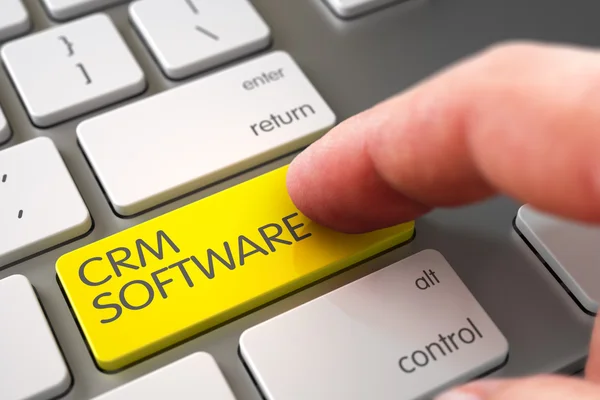 Crm Software - Concepto de teclado moderno . — Foto de Stock