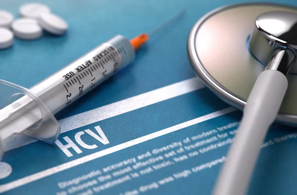 Diagnose - hcv. medizinisches Konzept. — Stockfoto