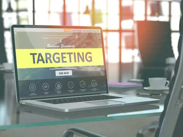 Targeting Concept on Laptop Screen. — Stock Photo, Image