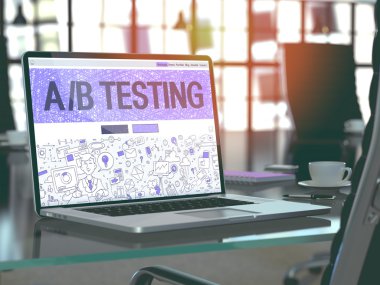 Dizüstü ekran konsept testleri Ab ile.