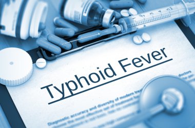Typhoid Fever Diagnosis. Medical Concept. 3D. clipart