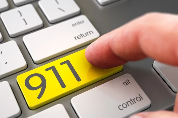 Keyboard Key with 911 Concept. — Stock Photo, Image