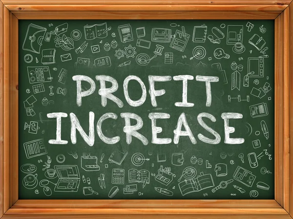 Profit Increase - Hand Drawn on Green Chalkboard. — Stock Photo, Image