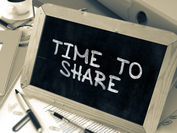 Time to Share Concept Hand Drawn on Chalkboard. — Stock Photo, Image