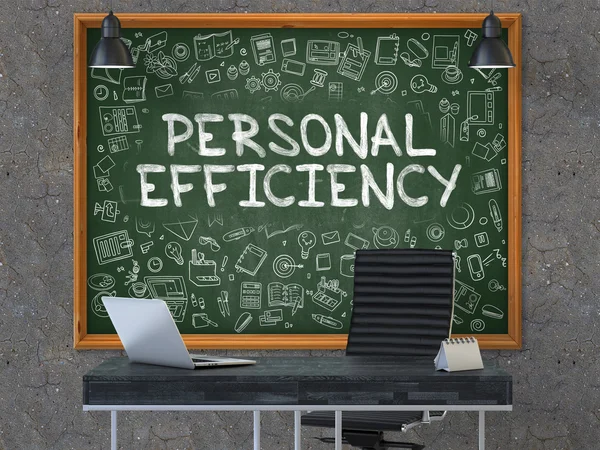 Hand Drawn Personal Efficiency on Office Chalkboard. — Stockfoto