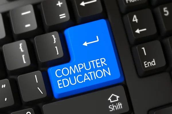 Компьютерное образование крупным планом клавиатуры . — стоковое фото