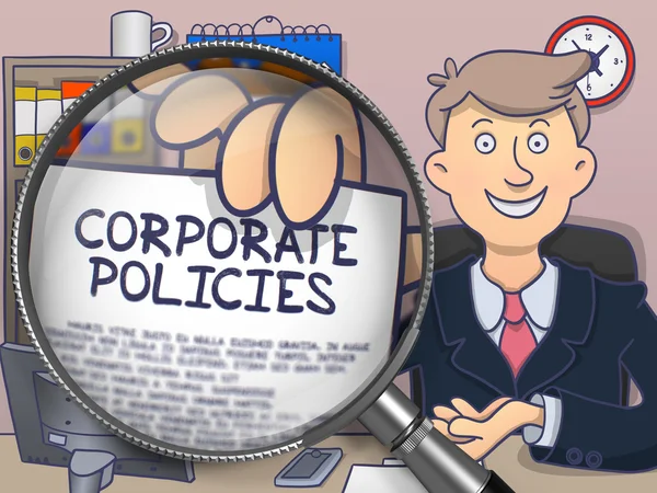 Corporate Policies through Lens. Doodle Design. — Stock Photo, Image