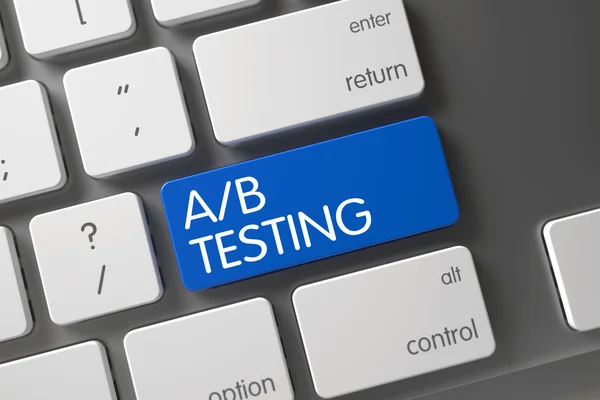 AB testen close-up van het toetsenbord. — Stockfoto