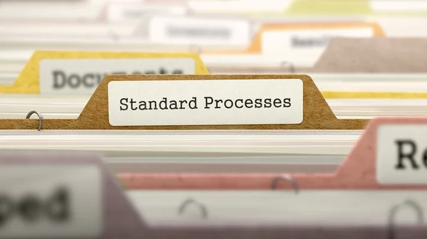 Standaard processen Concept op bestand-Label. — Stockfoto