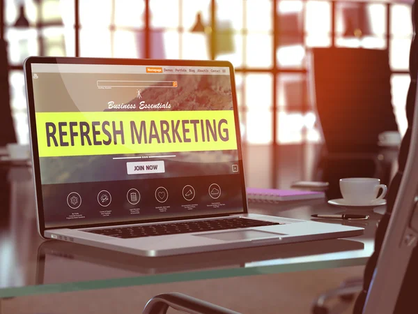 Laptop Screen with Refresh Marketing Concept.