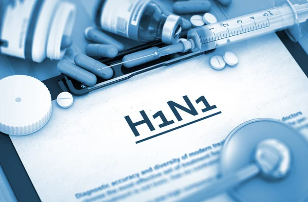 H1N1-diagnose. Medisch concept. — Stockfoto