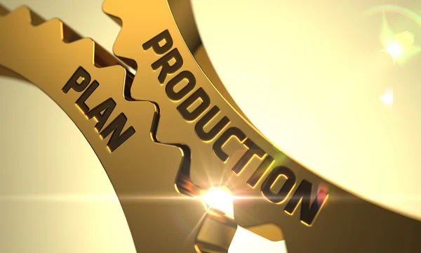 Production Plan on the Golden Gears. — 图库照片