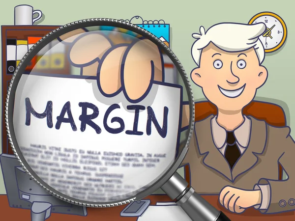 Margin through Lens. Doodle Concept. — Stock Photo, Image