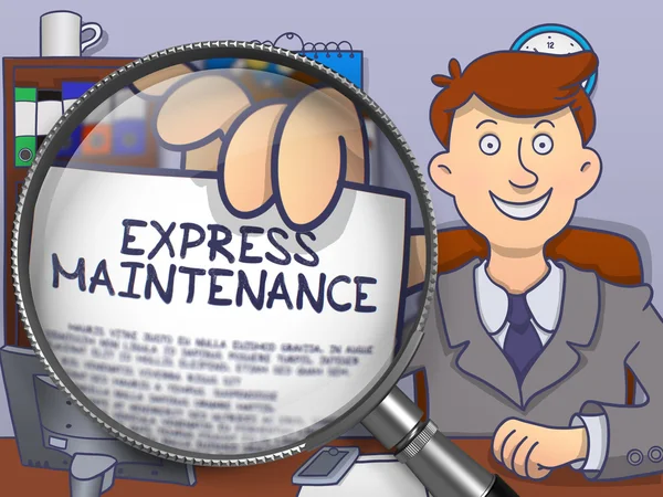 Express onderhoud door middel van lens. Doodle design. — Stockfoto