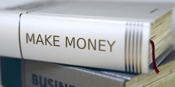 Název obchodního knihy-vydělat peníze. — Stock fotografie